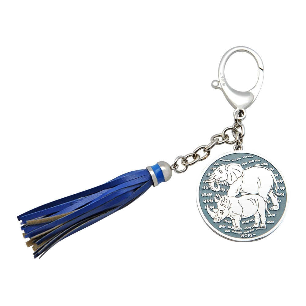 Blauwe Neushoorn en Olifant amulet